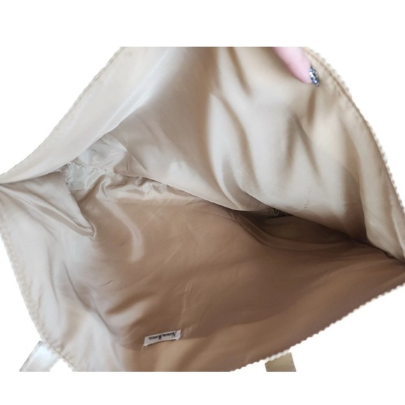 Neiman Marcus Gold Tone Lazer Cut Tote Bag - Some marks see photos - Picture 6 of 7